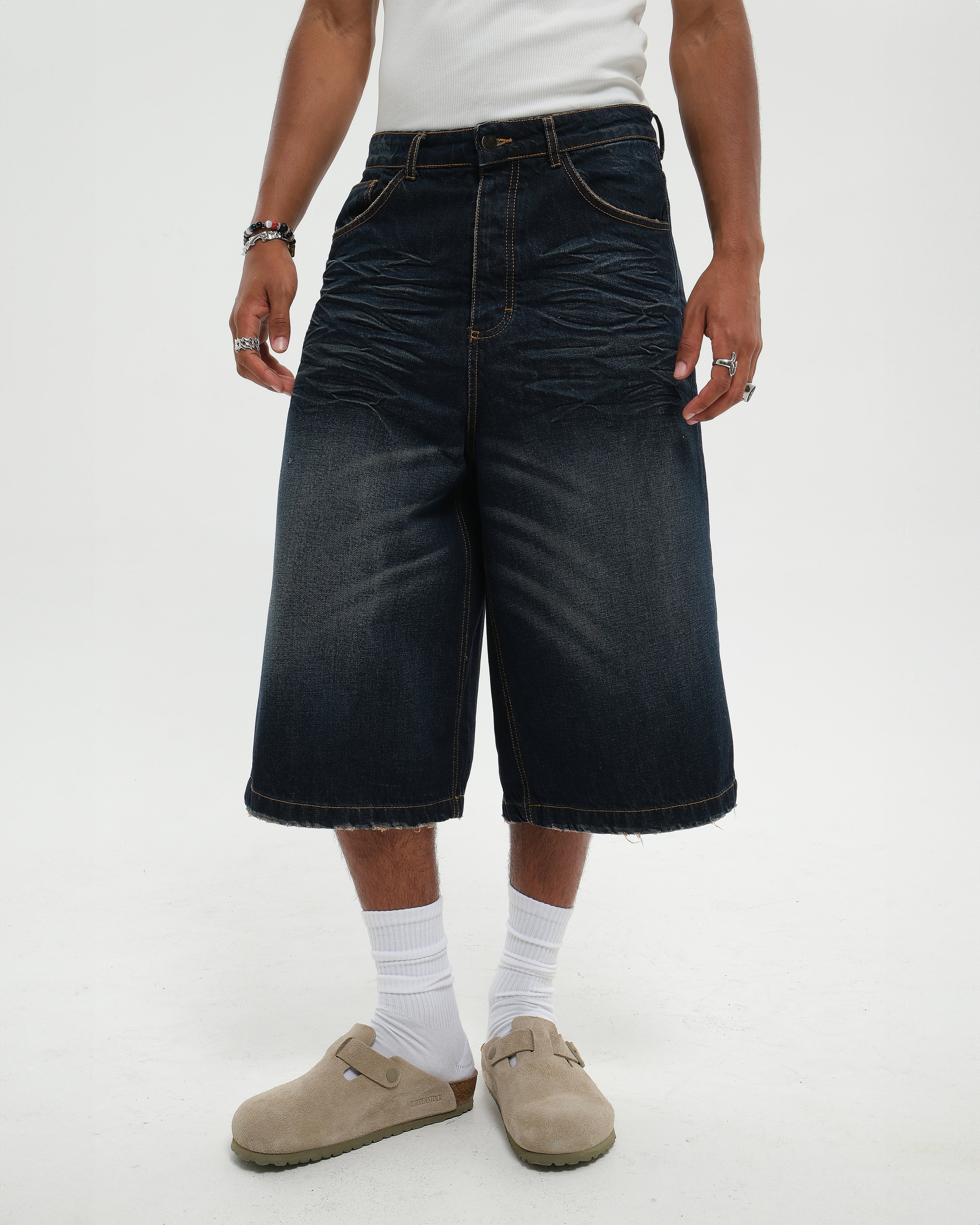 NIGHT STORM WASH JORTS
