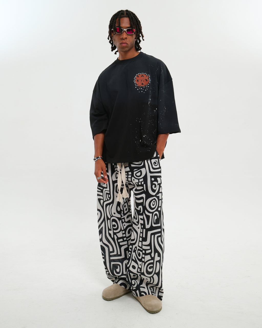MAORI BLACK LOOSE PANTS