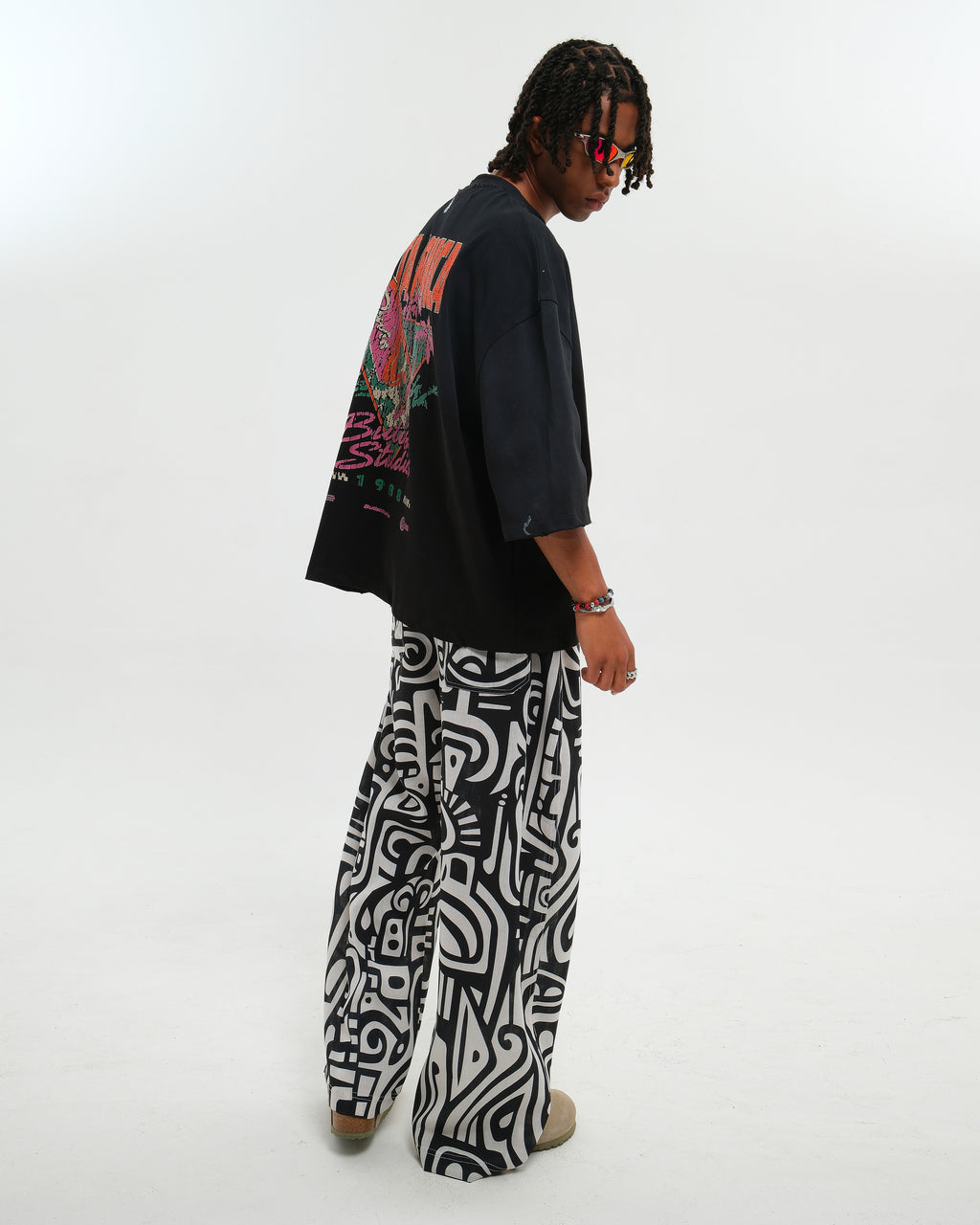 MAORI BLACK LOOSE PANTS