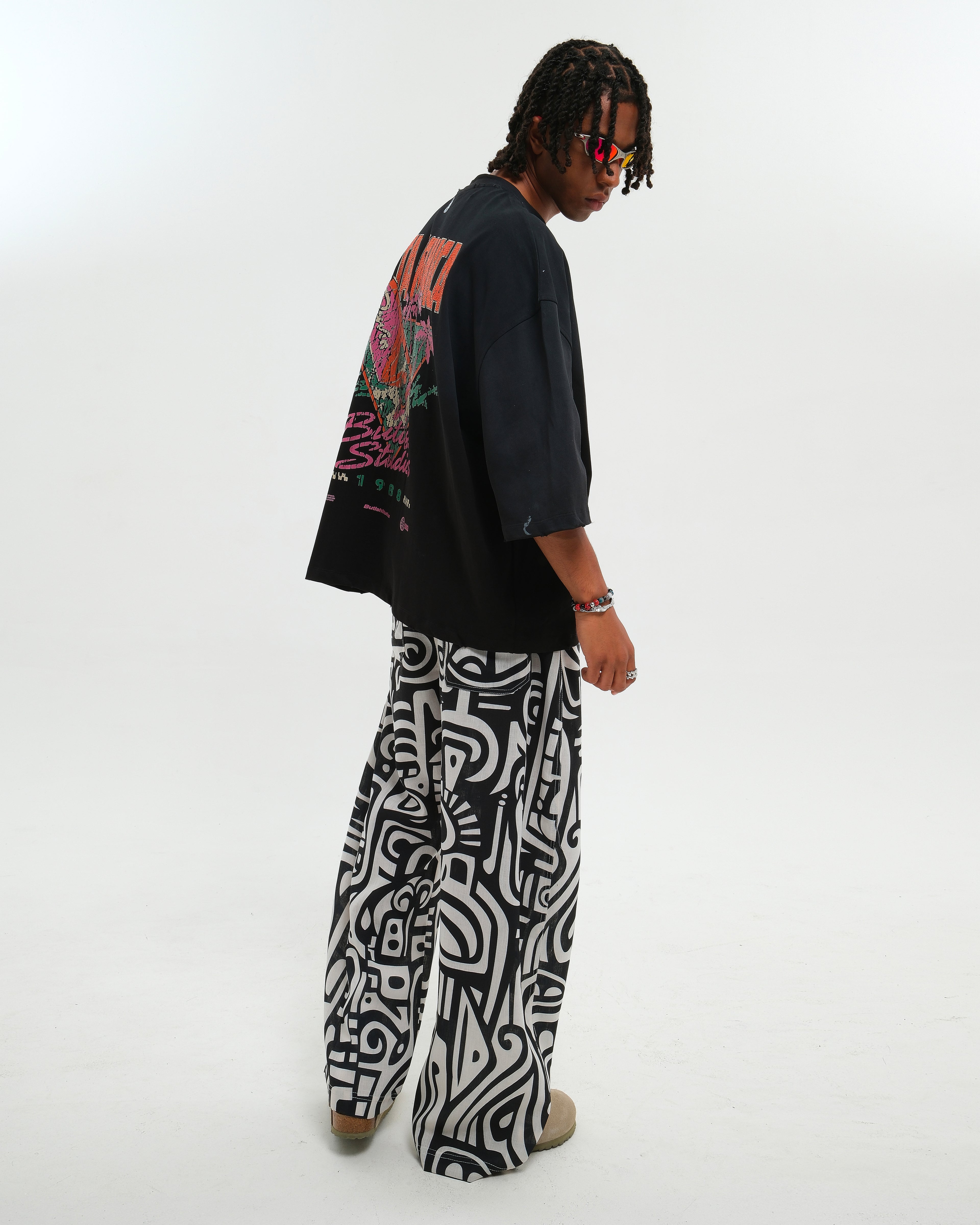 MAORI BLACK LOOSE PANTS