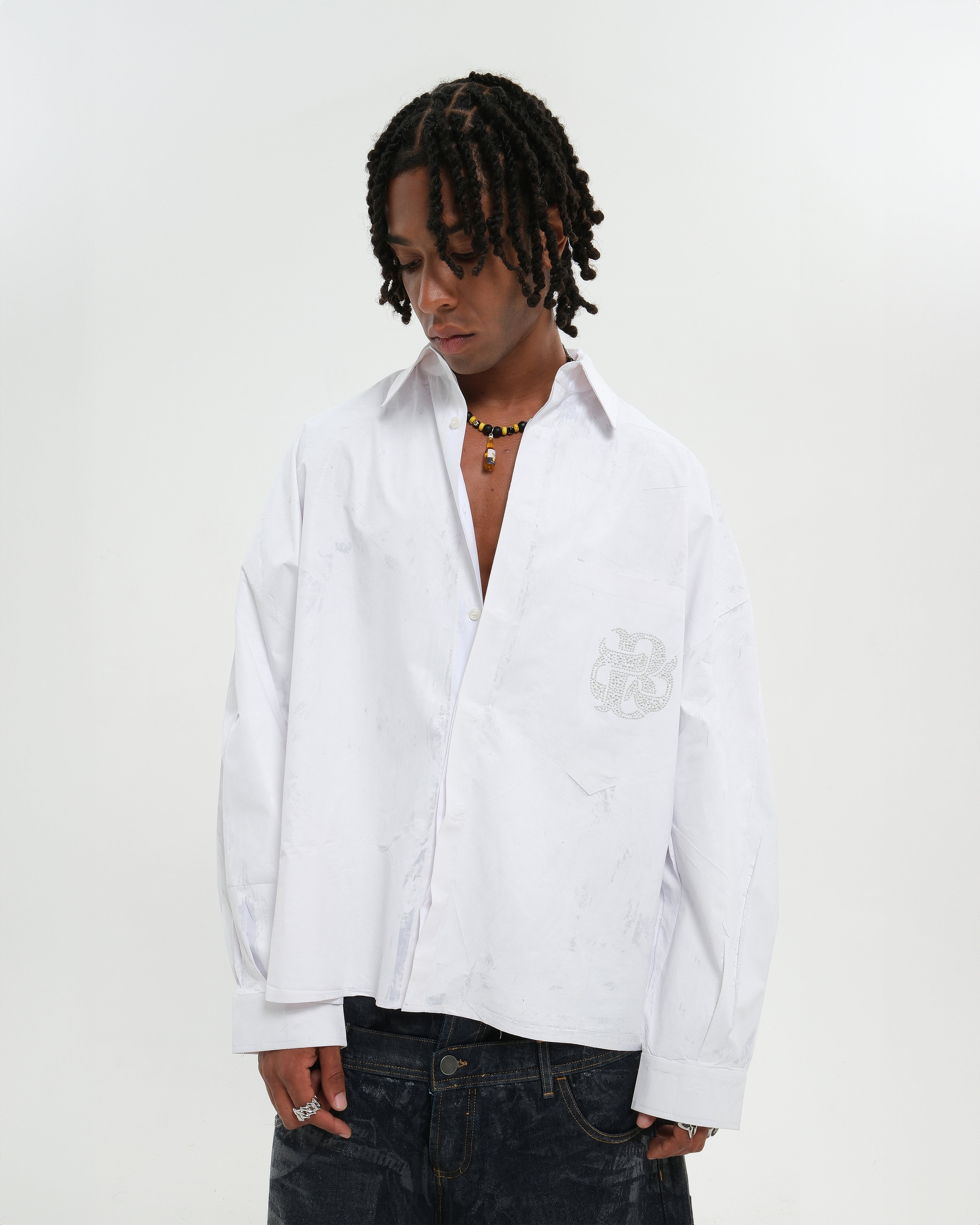 VARNISH WASH SHIRT WHITE