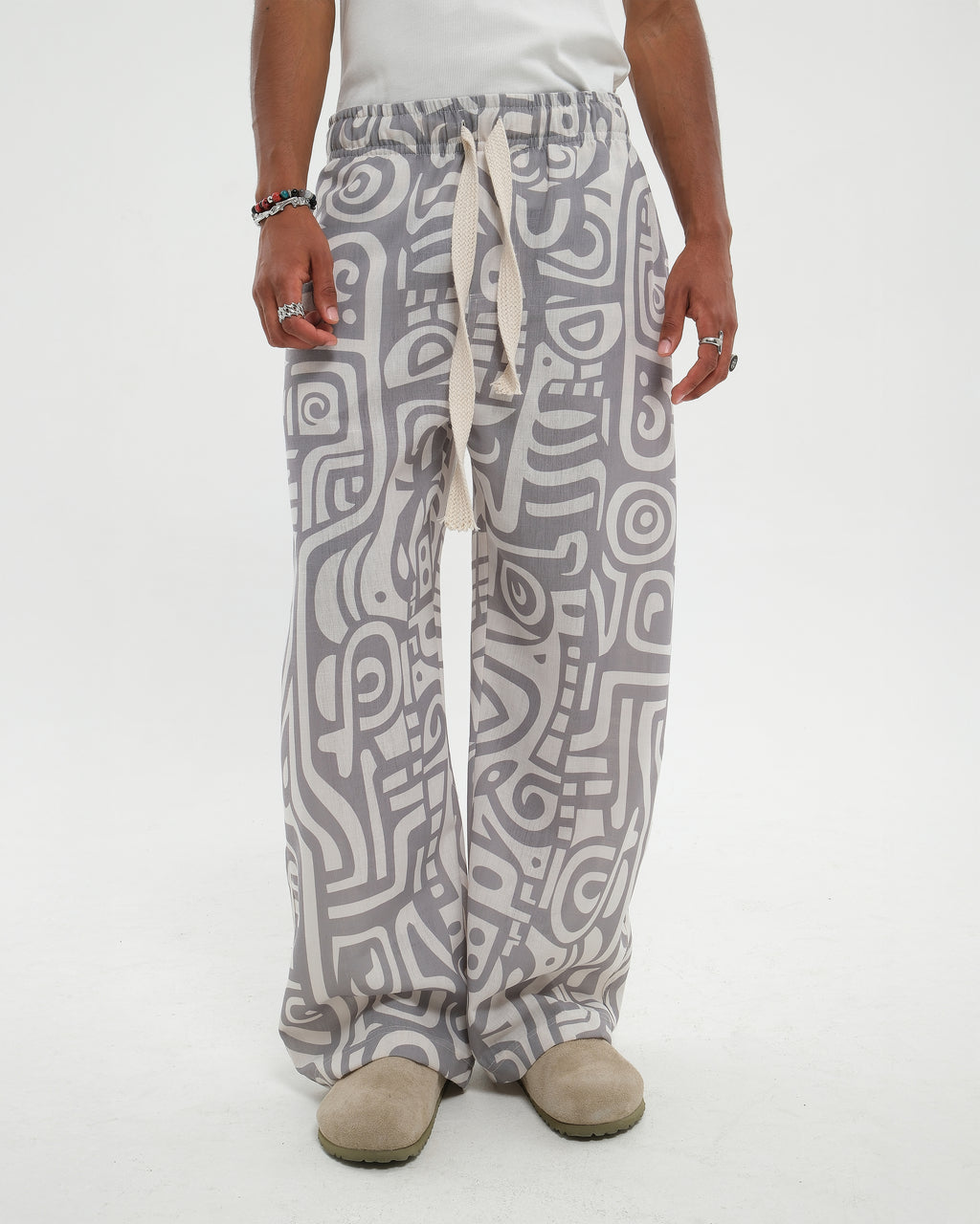 MAORI GREY LOOSE PANTS