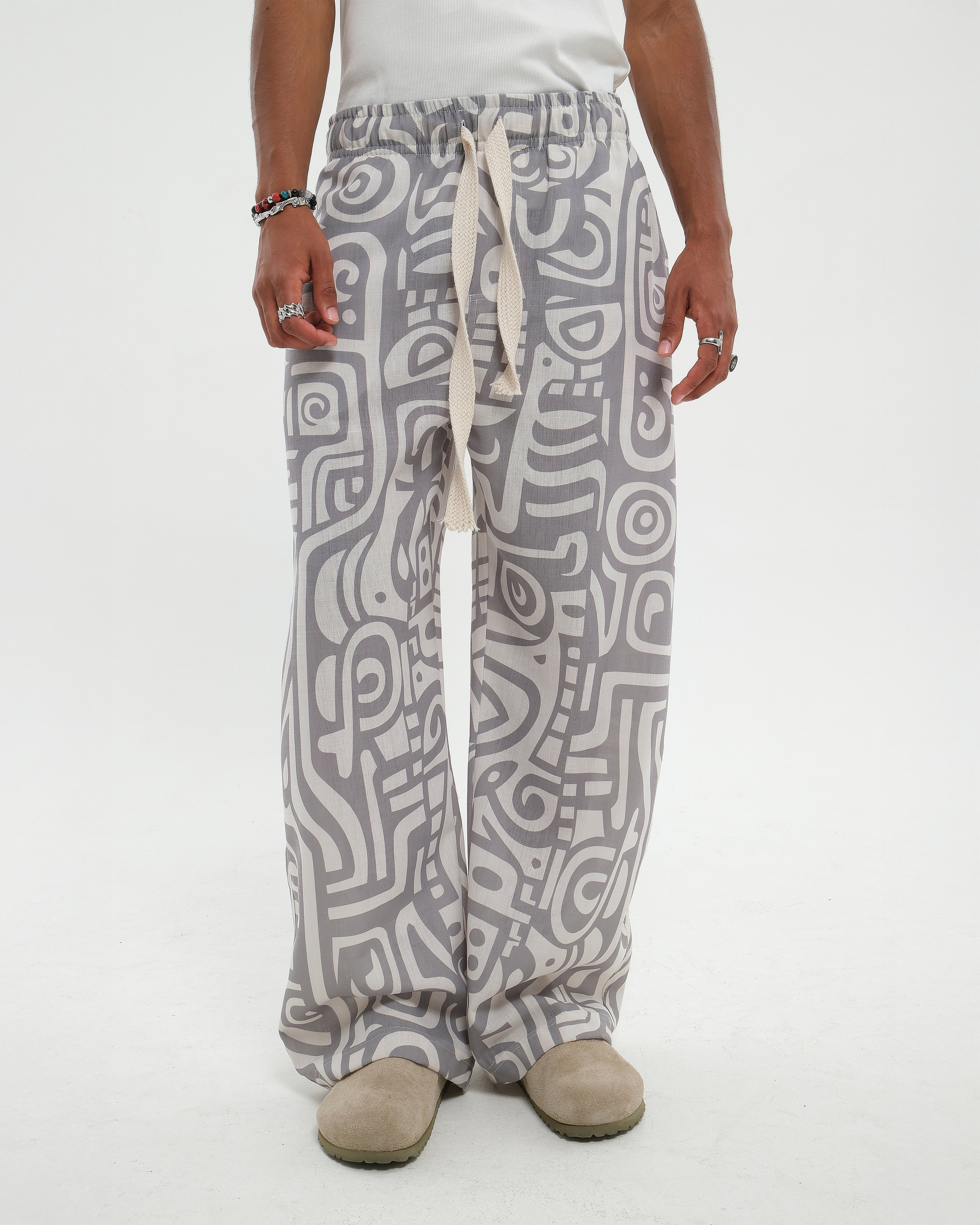 MAORI GREY LOOSE PANTS