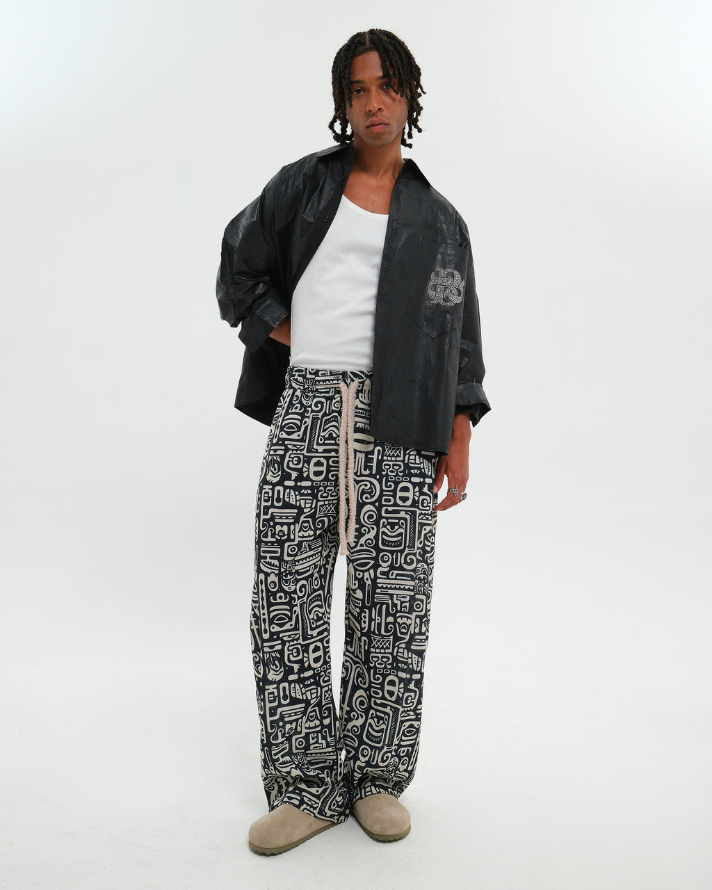 VARNISH WASH SHIRT BLACK
