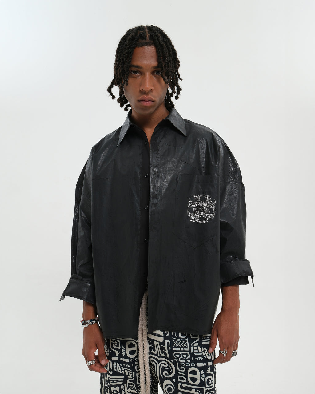 VARNISH WASH SHIRT BLACK