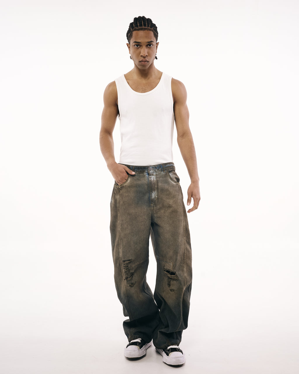 SAND STORM WASH WIDE FIT DENIM