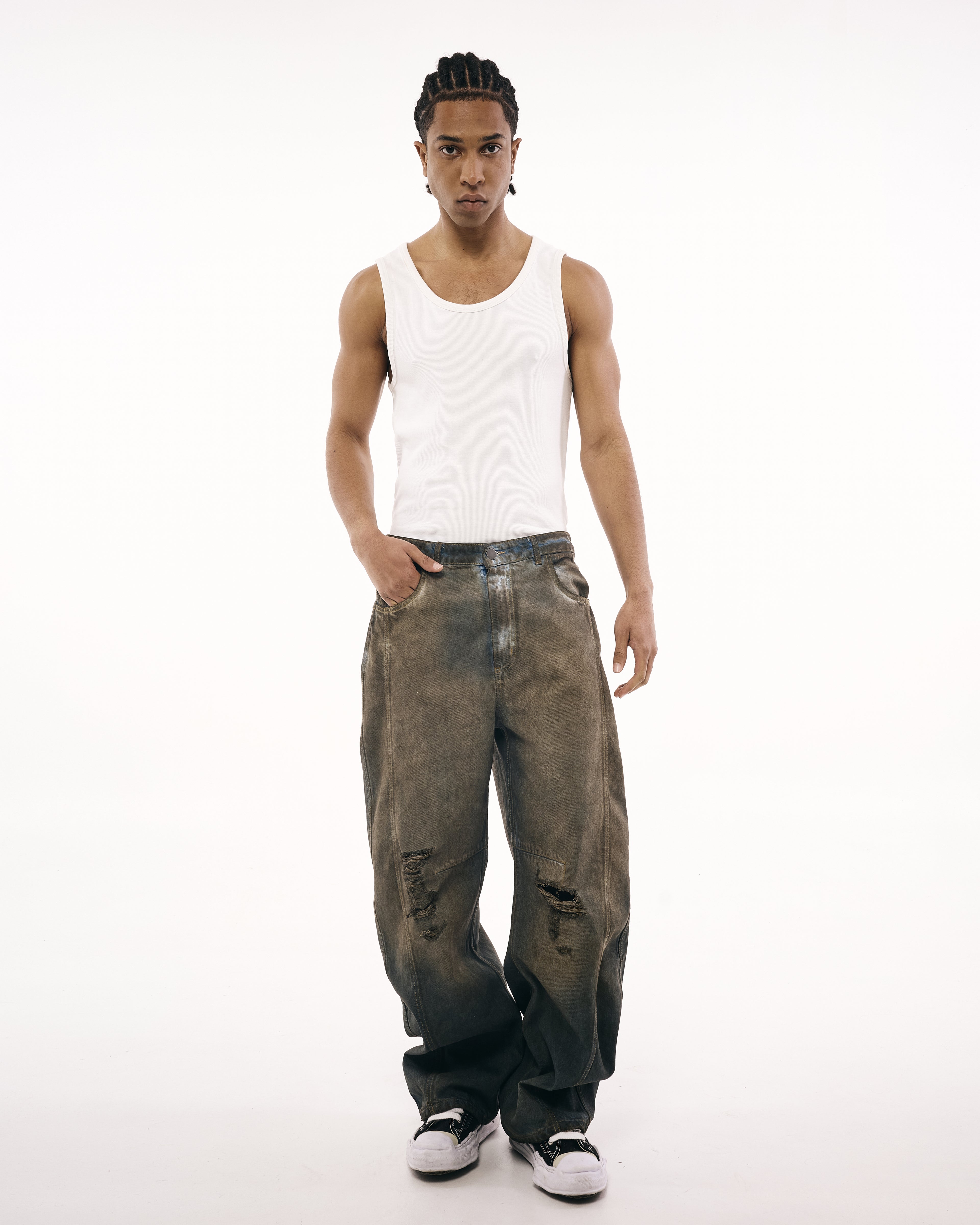 SAND STORM WASH WIDE FIT DENIM