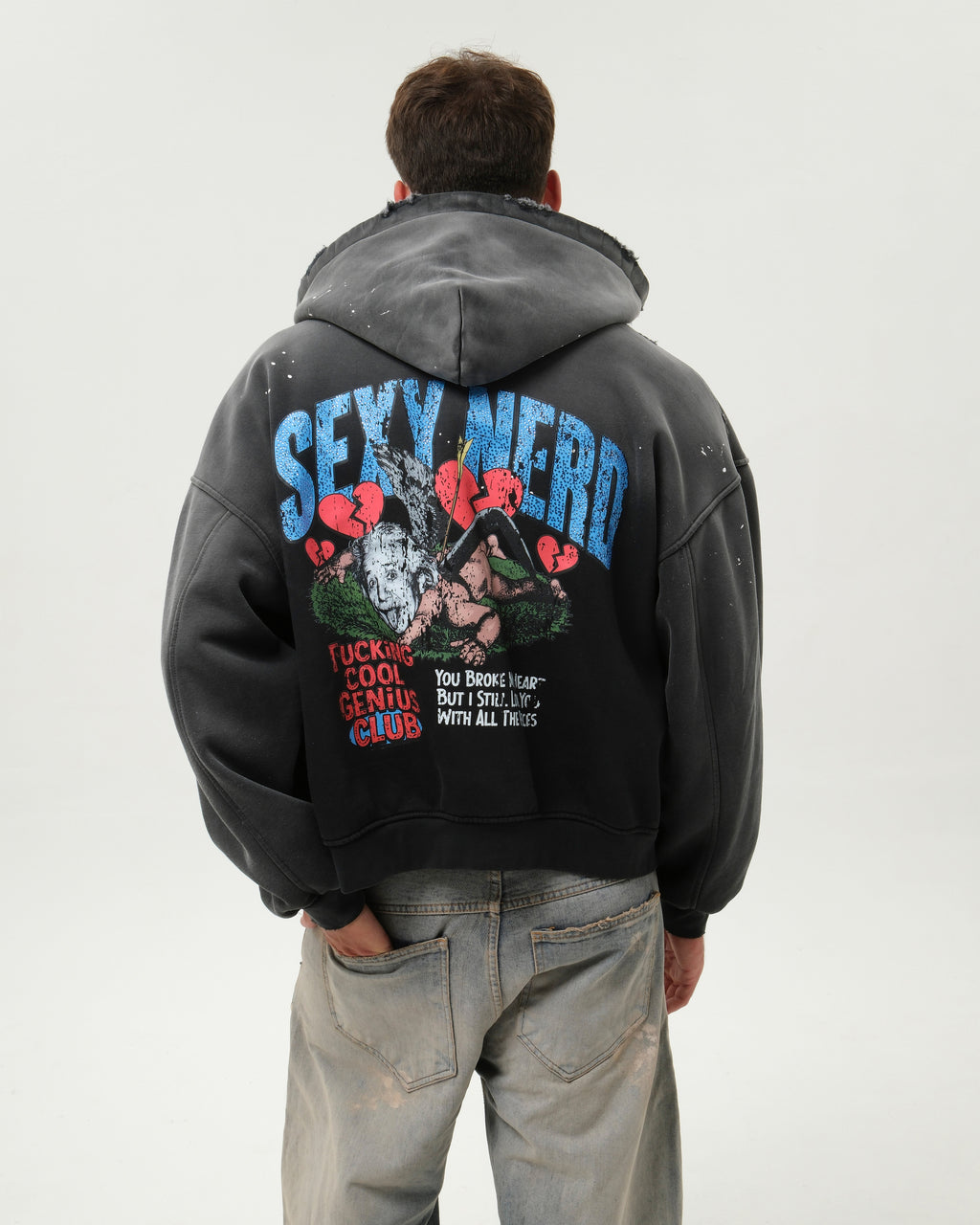 SEXY NERD HOODIE BLACK