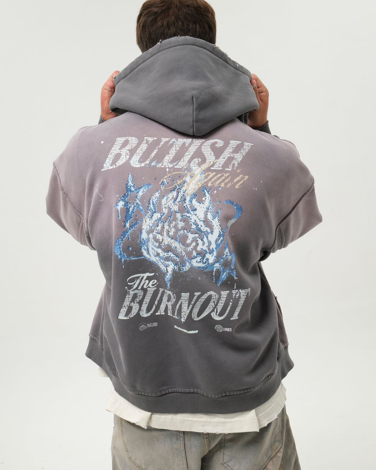 FIERY MIND HOODIE GREY
