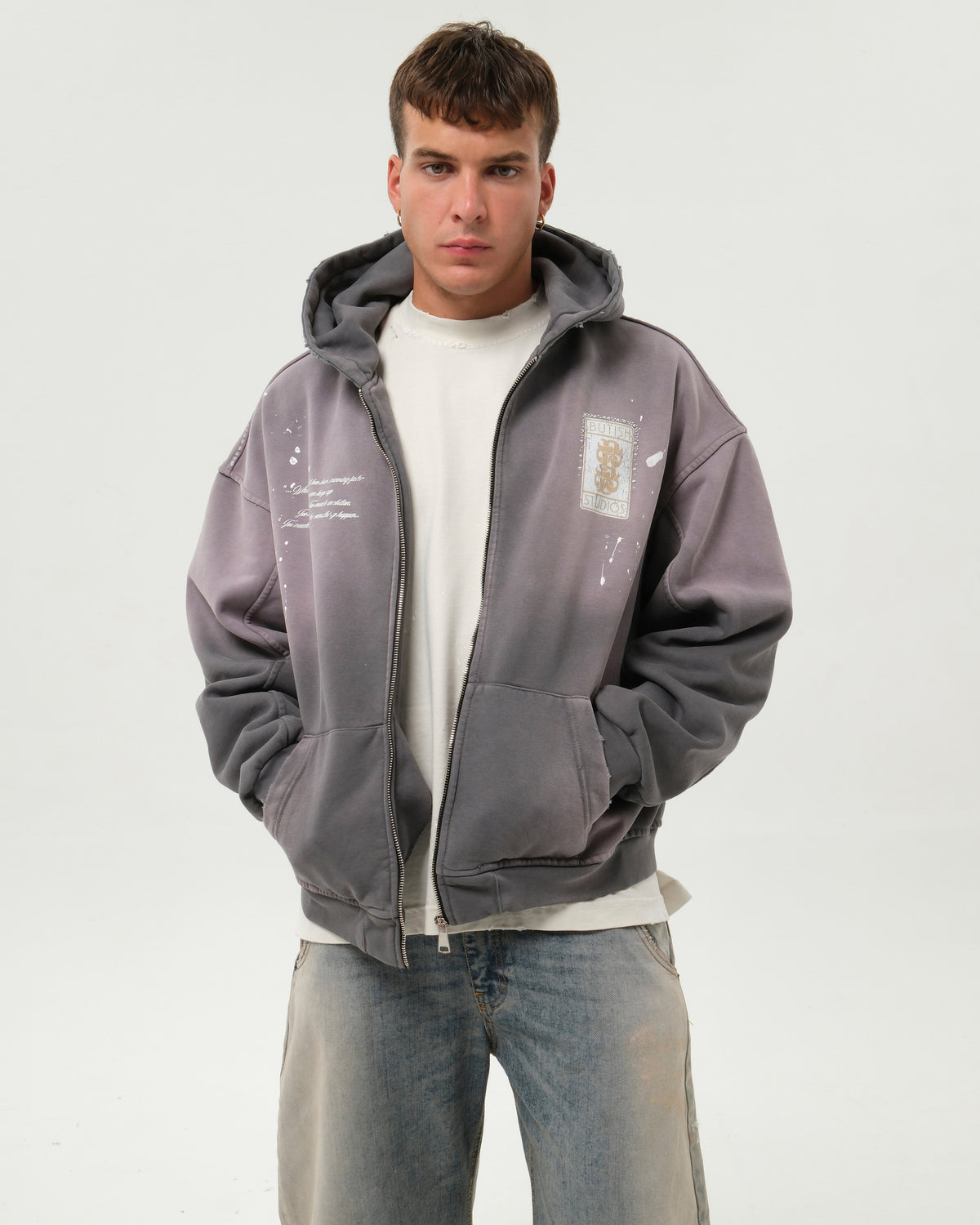 FIERY MIND HOODIE GREY