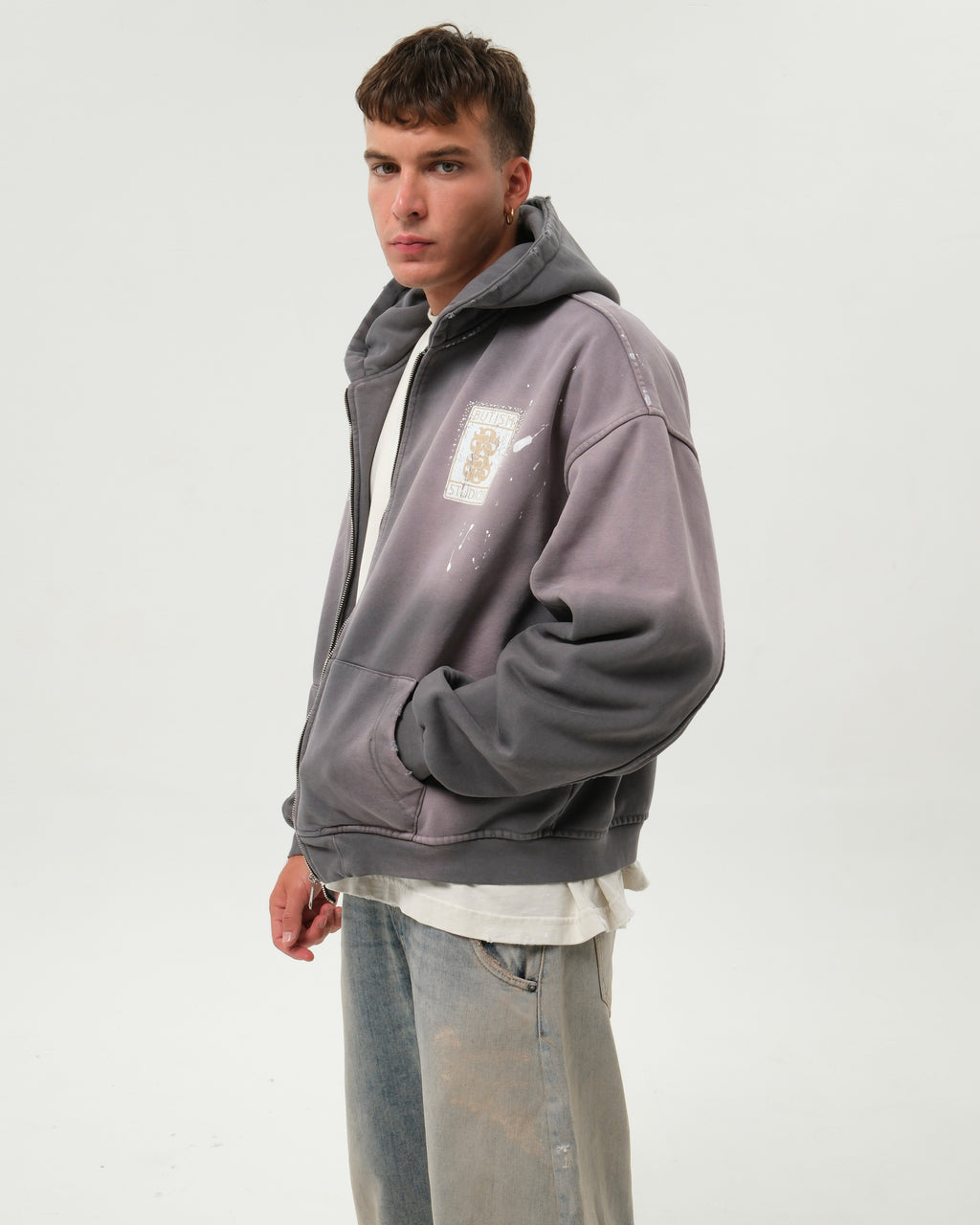 FIERY MIND HOODIE GREY