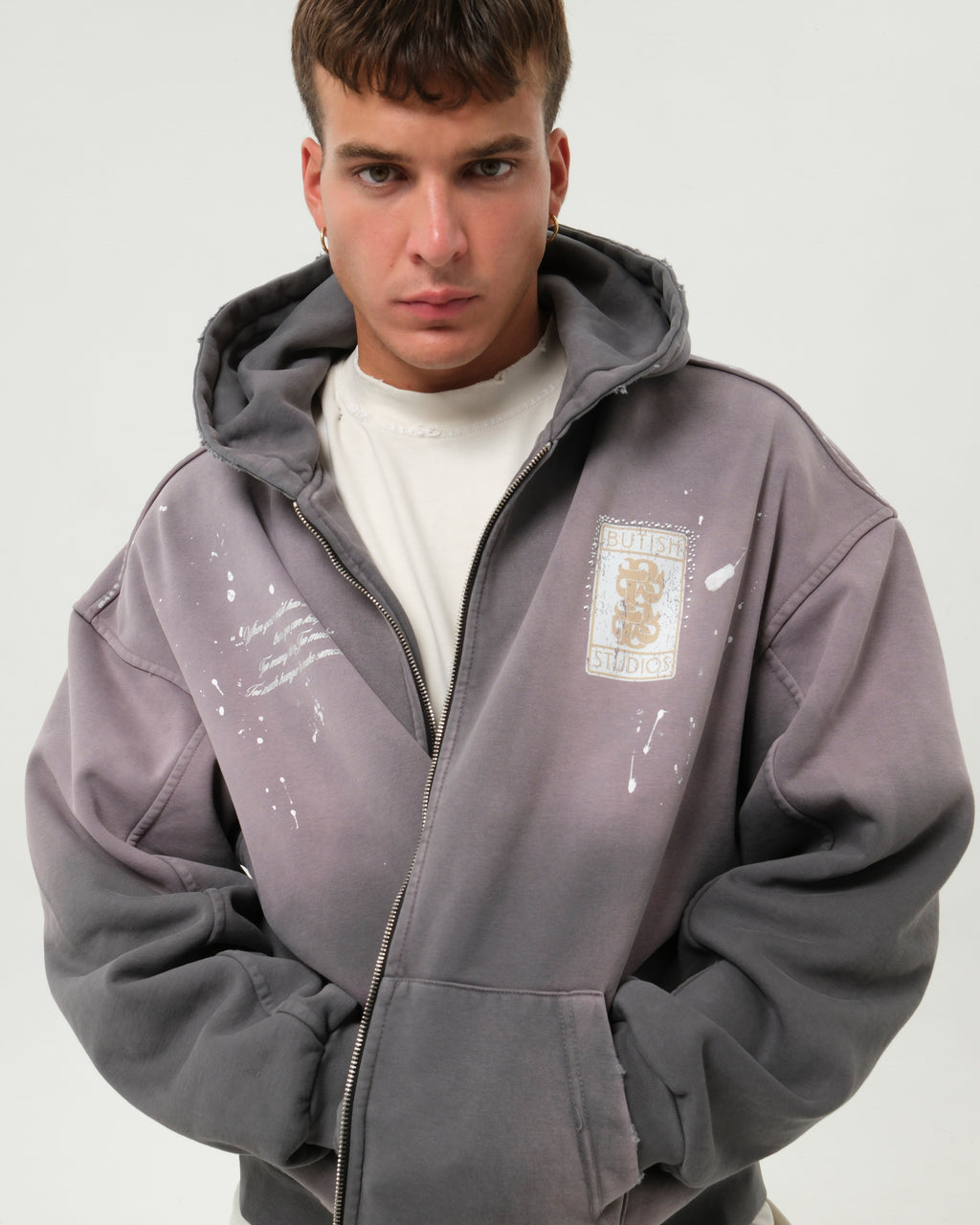 FIERY MIND HOODIE GREY