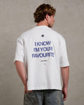 Butish t-shirt oversize cotone stampa nera grafica orlo