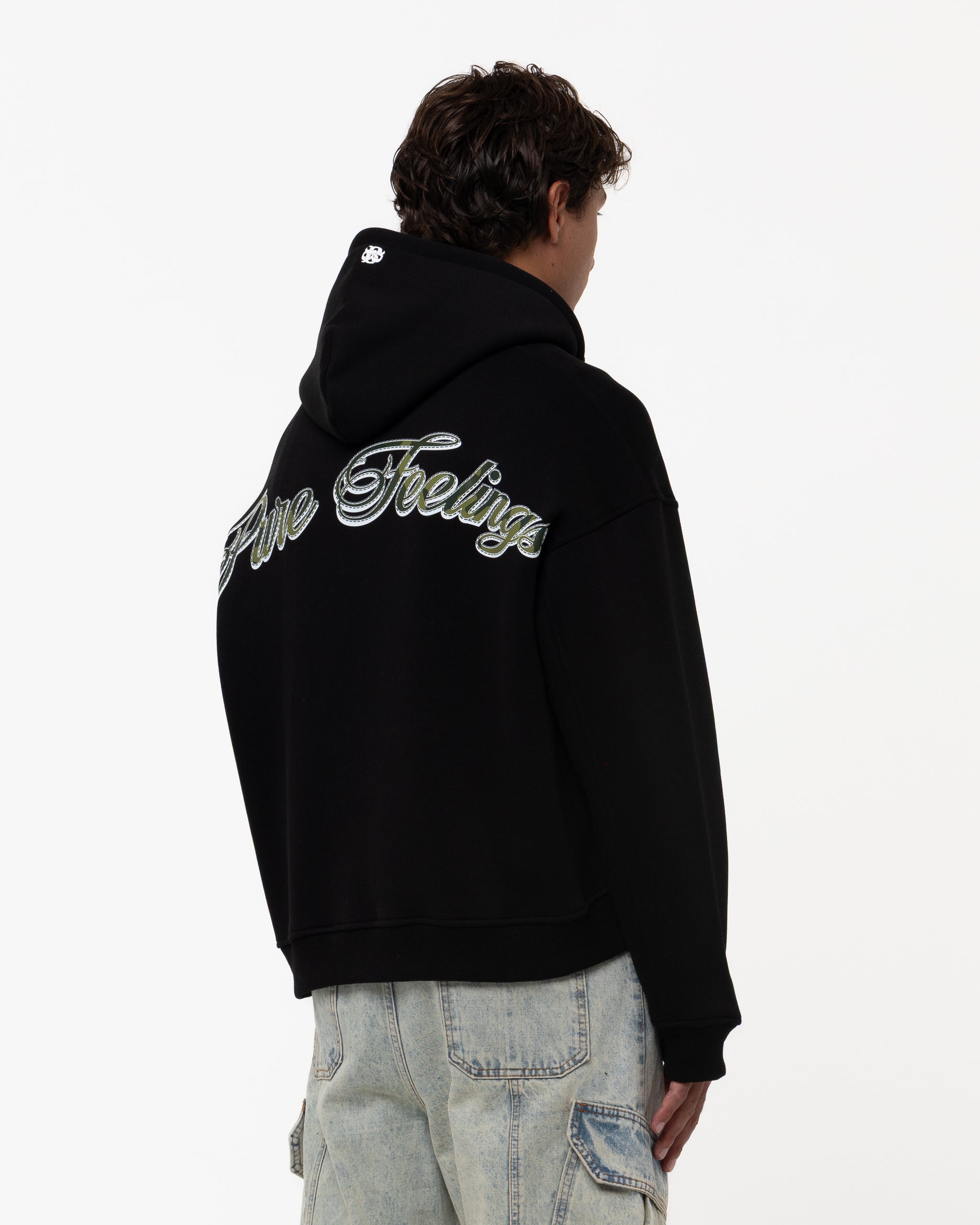 PURE FEELINGS BLACK HOODIE