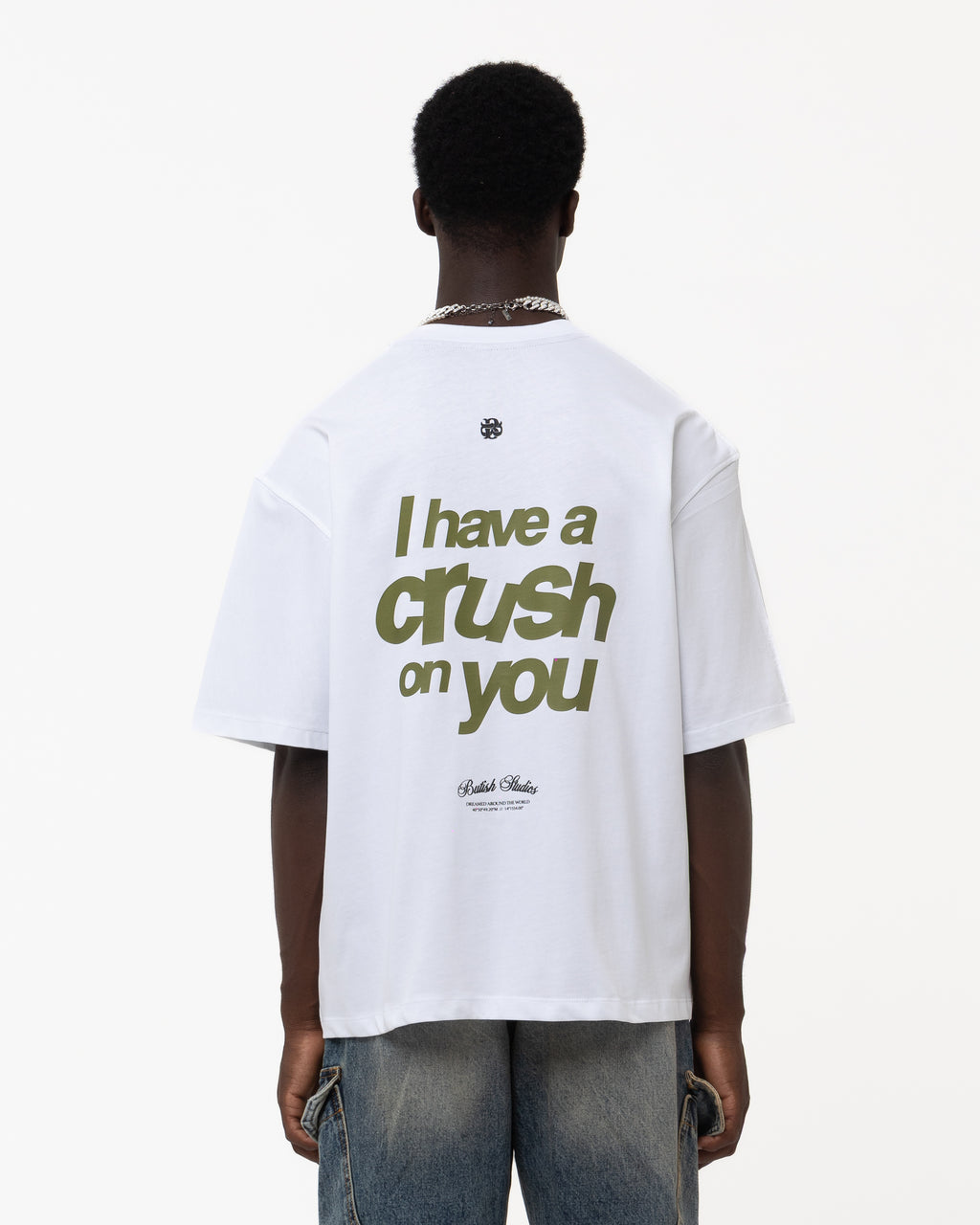 CRUSH ON U WHITE TEE
