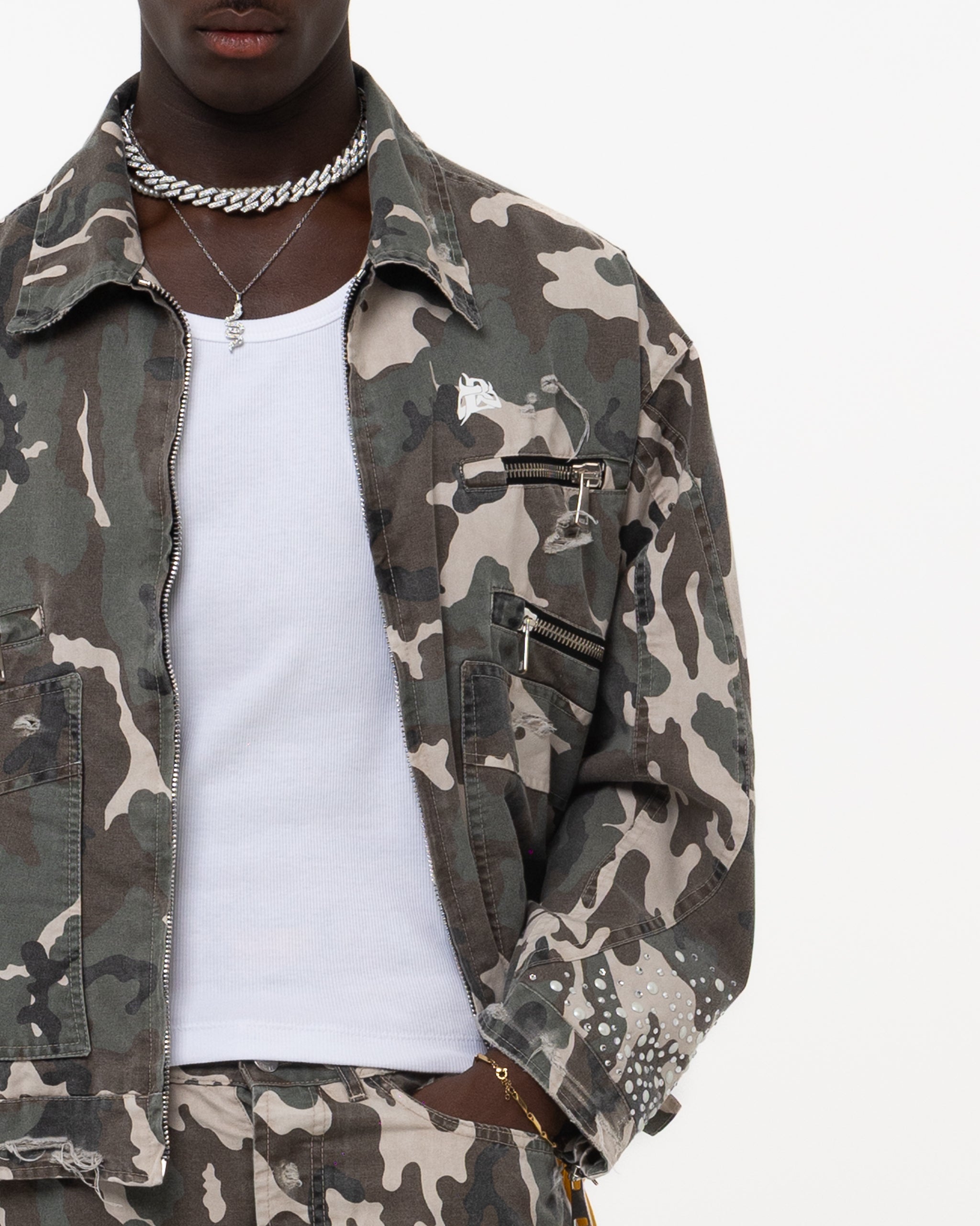 PURE FEELINGS CRYSTAL CAMO JACKET