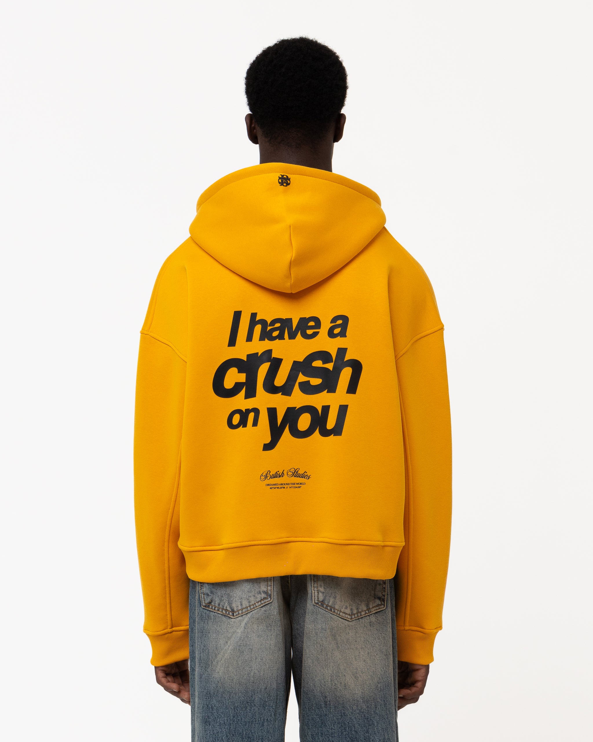 CRUSH ON U YELLOW HOODIE