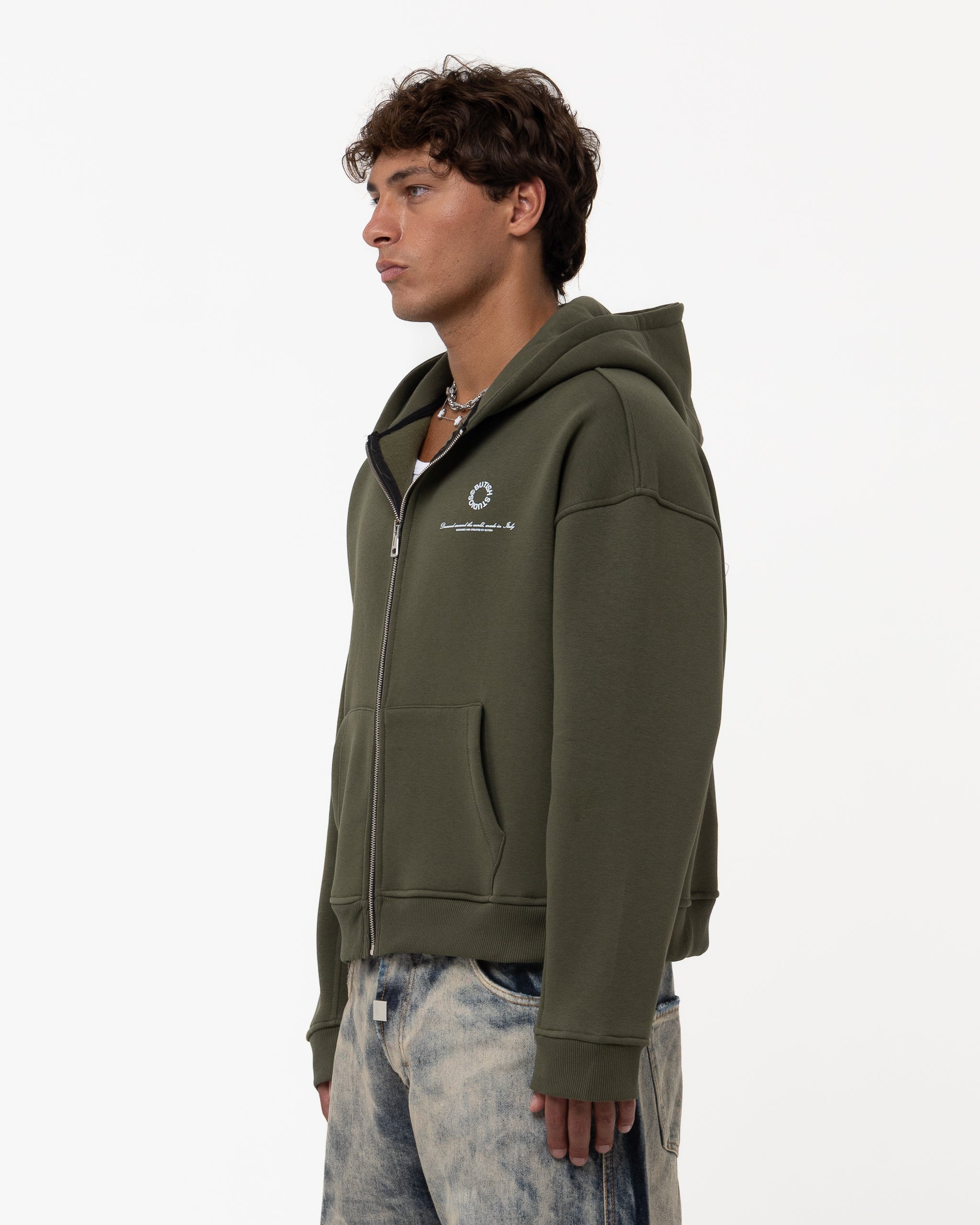 SMALL CIRCLE GREEN HOODIE