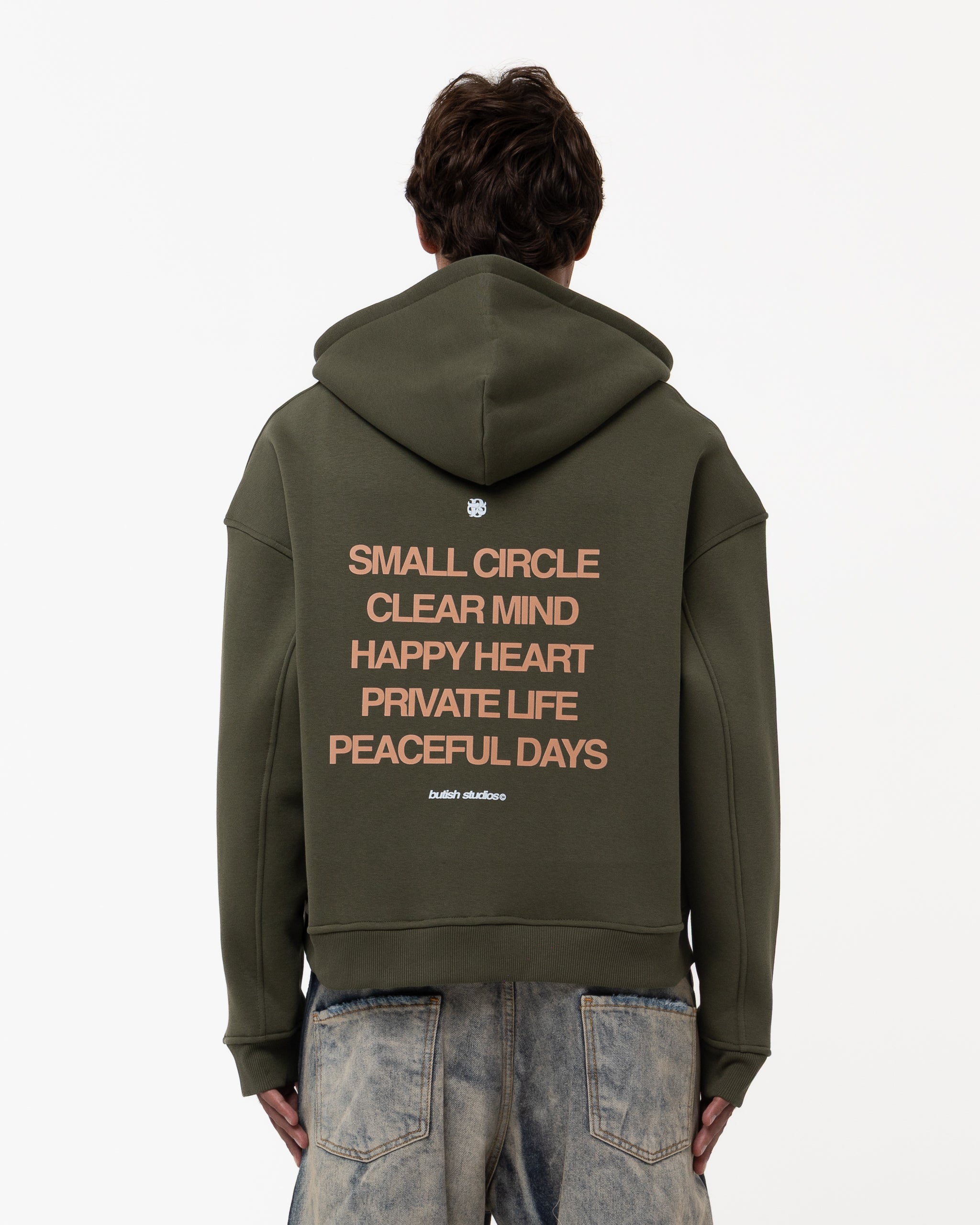 SMALL CIRCLE GREEN HOODIE
