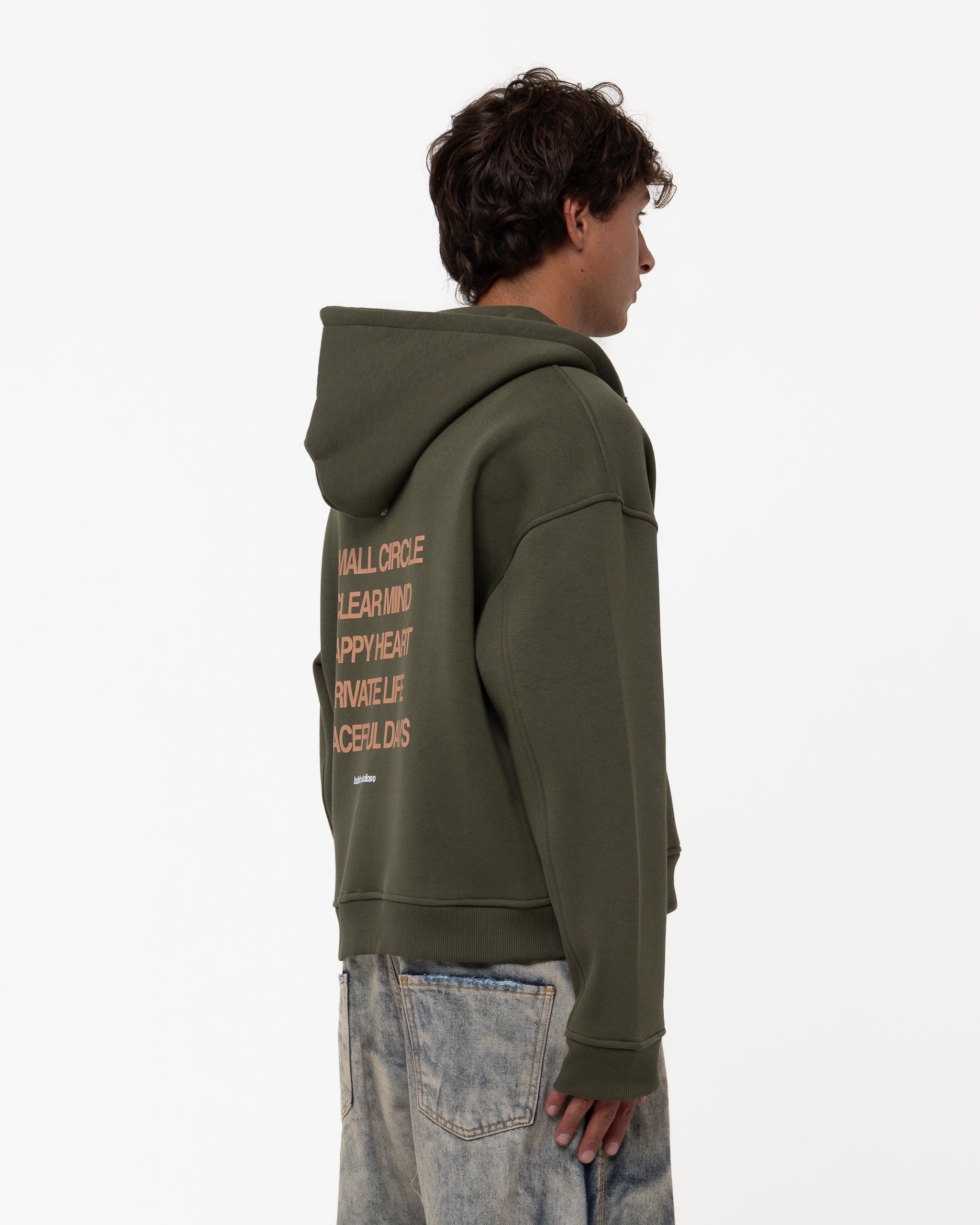 SMALL CIRCLE GREEN HOODIE