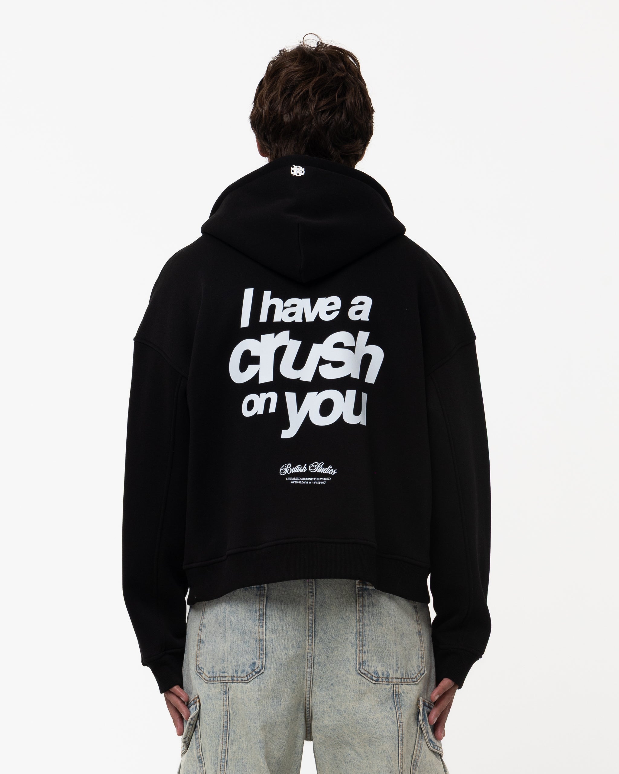 CRUSH ON U BLACK HOODIE