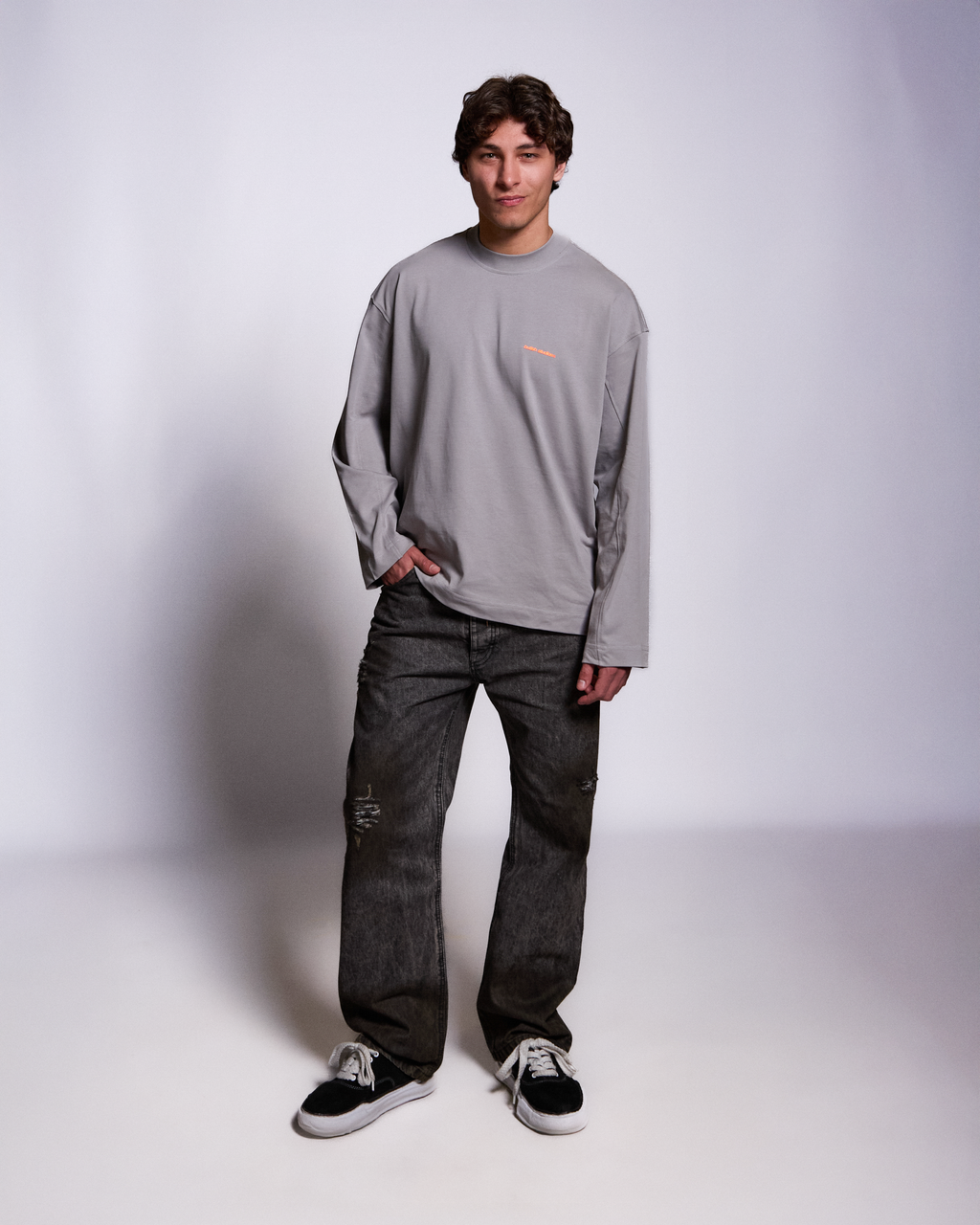 Butish Felpa Oversize Cotone Nero Cappuccio Zip Felpato