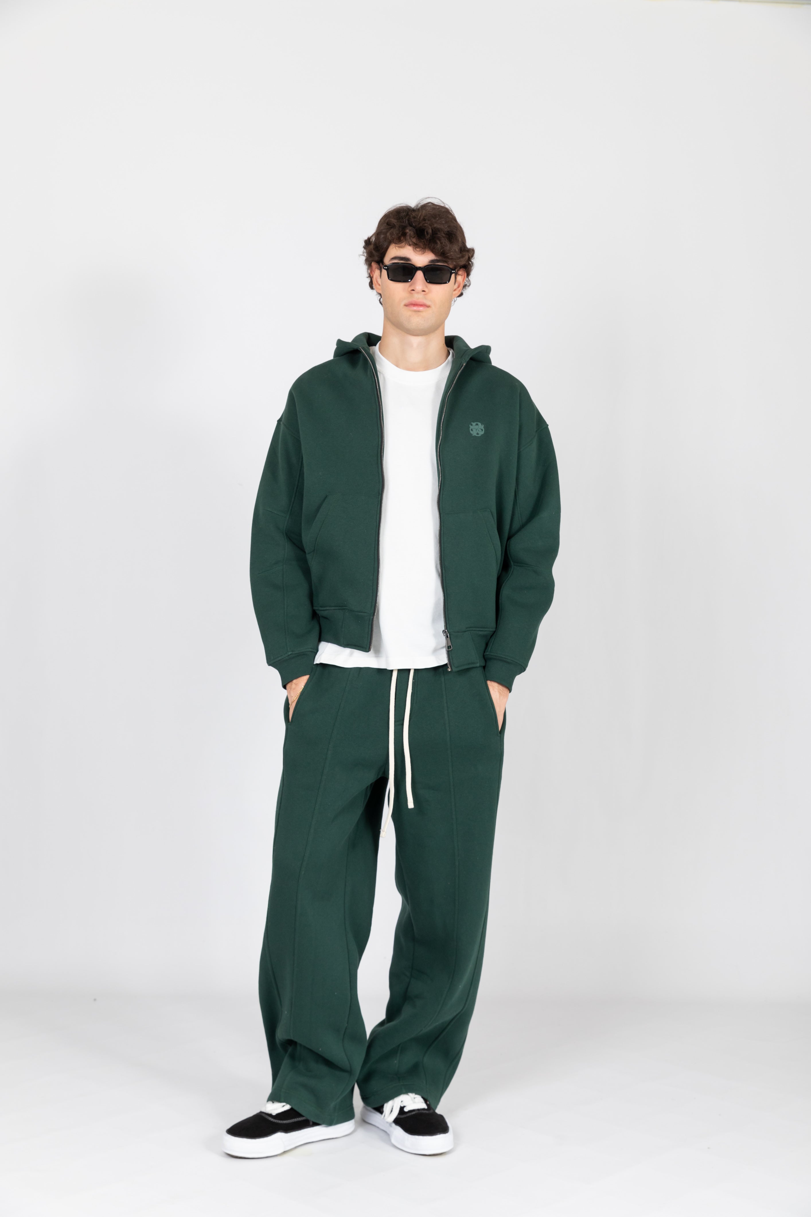 FOREST GREEN BOXY FIT TRACKSUIT