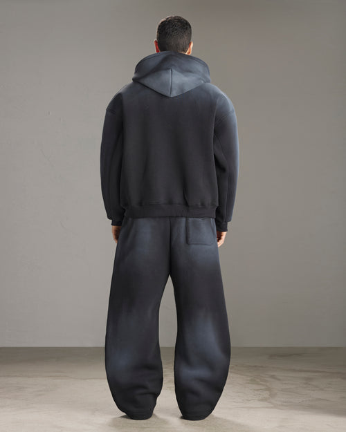 Butish Completo Felpa Pantalone Cotone Oversize Verde Militare