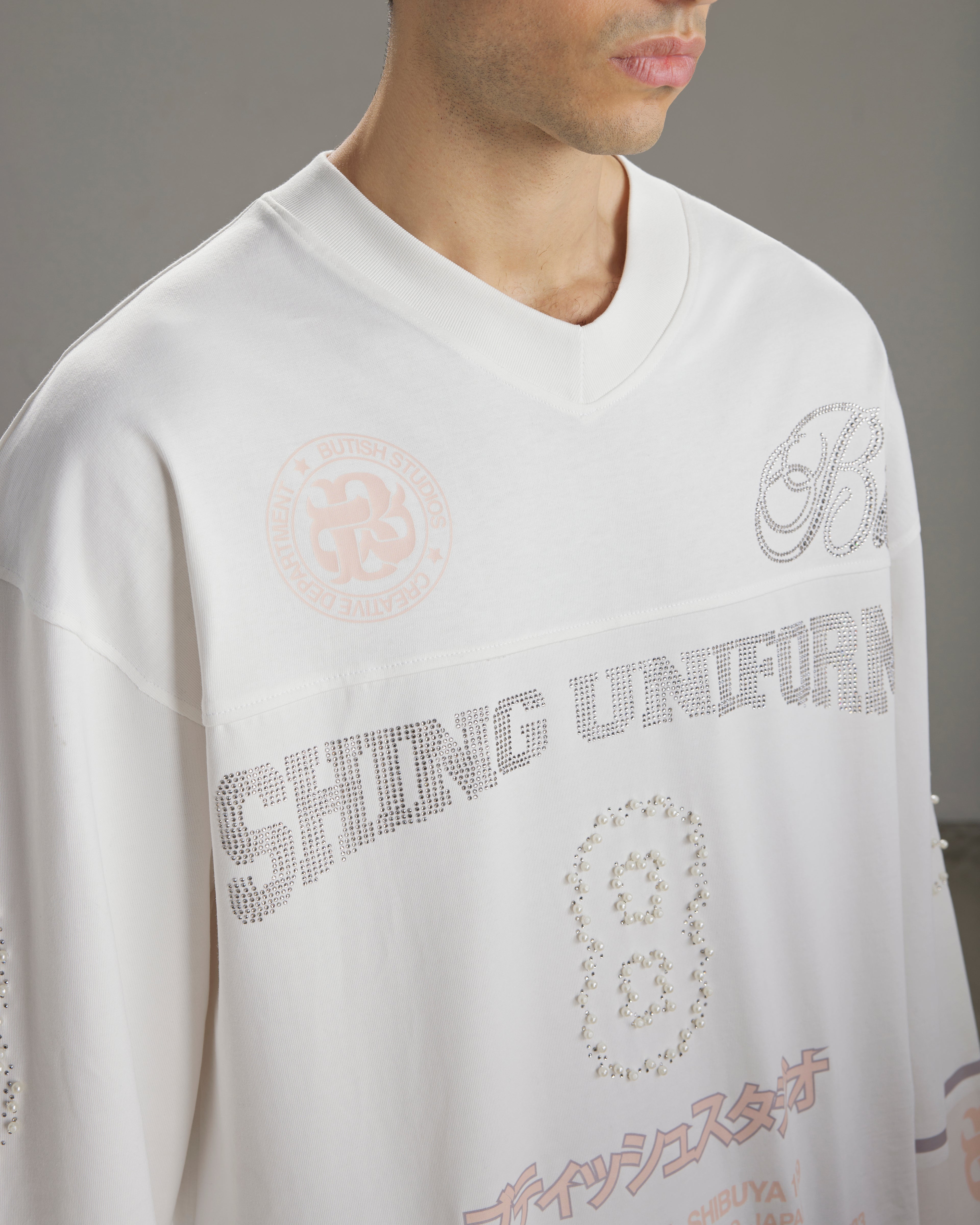 SHINING UNIFORM LONGSLEEVE - WHITE