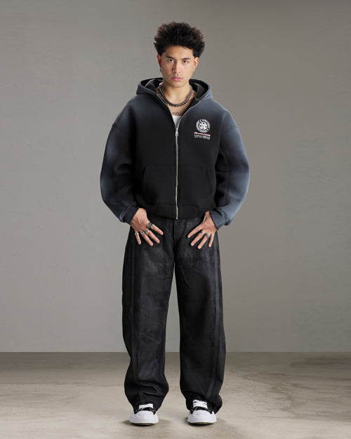 Butish t-shirt oversize cotone stampa nera manica corta girocollo