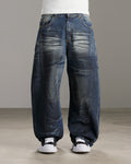 Butish felpa oversize cotone grigio scollo toppa manica lunga