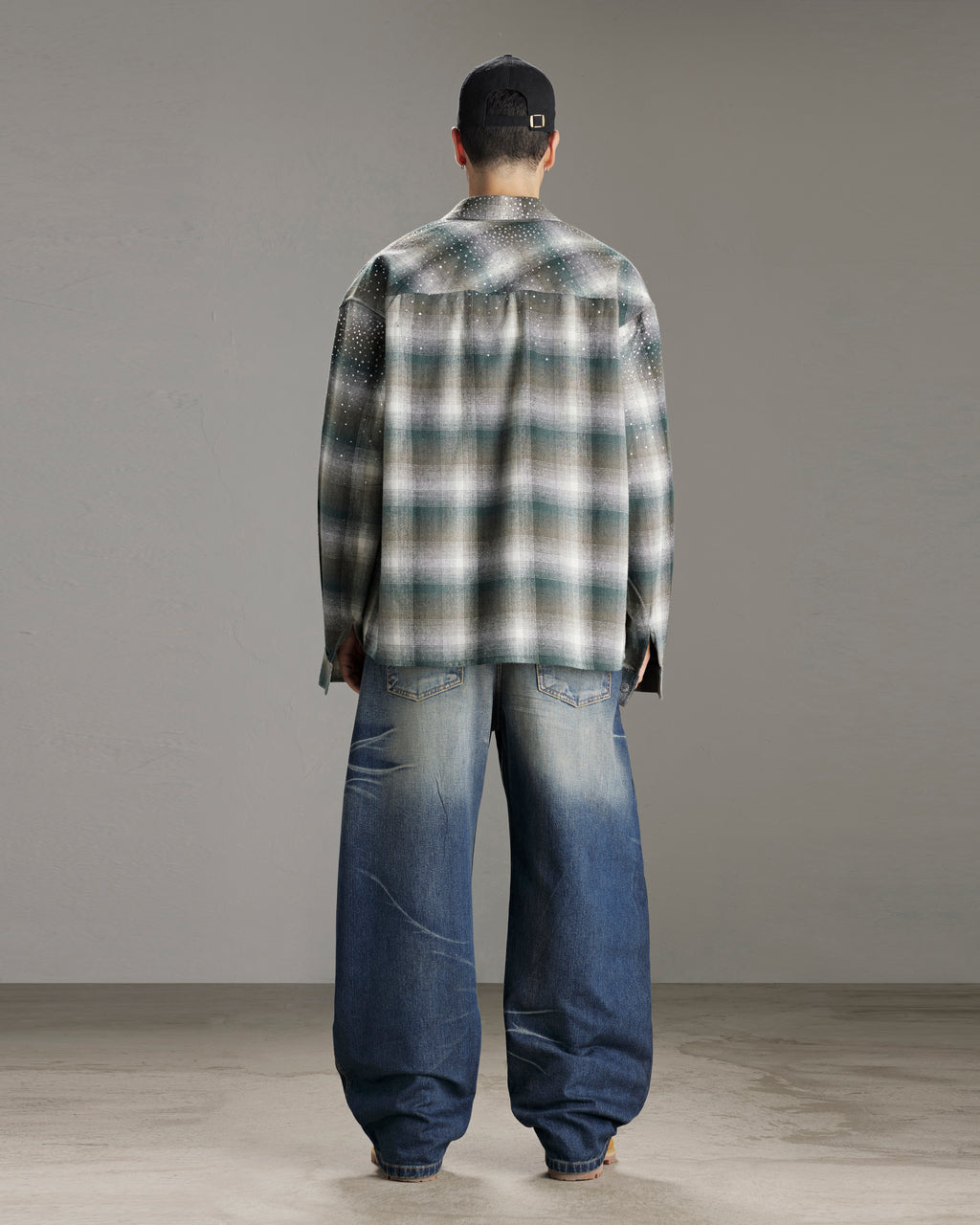 Butish felpa girocollo oversize cotone felpato verde scritte