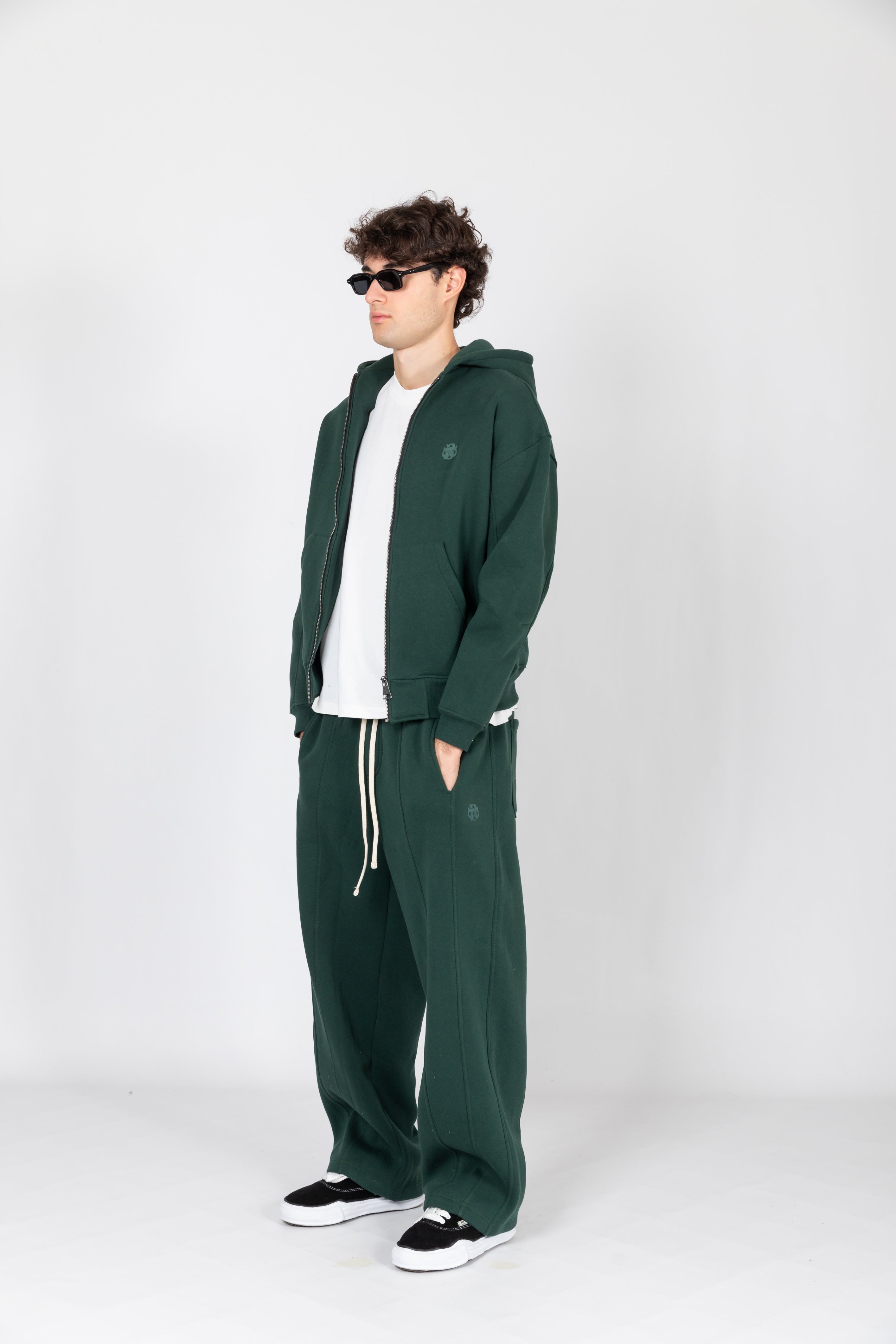 FOREST GREEN BOXY FIT TRACKSUIT