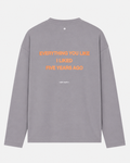 FIVE YEARS AGO DARK GREY LONGSLEEVE