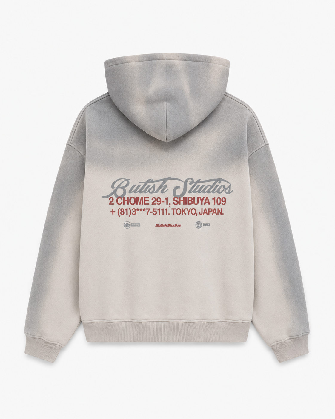 SHIBUYA DISTRICT HOODIE — ASH FADE