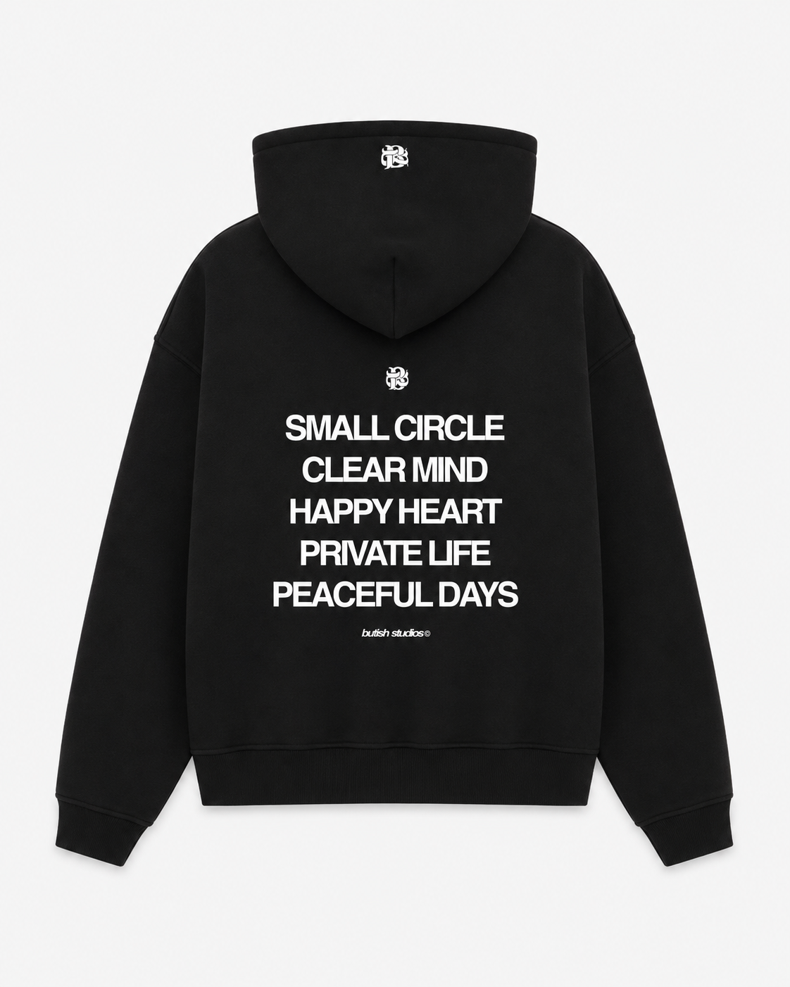 SMALL CIRCLE BLACK HOODIE