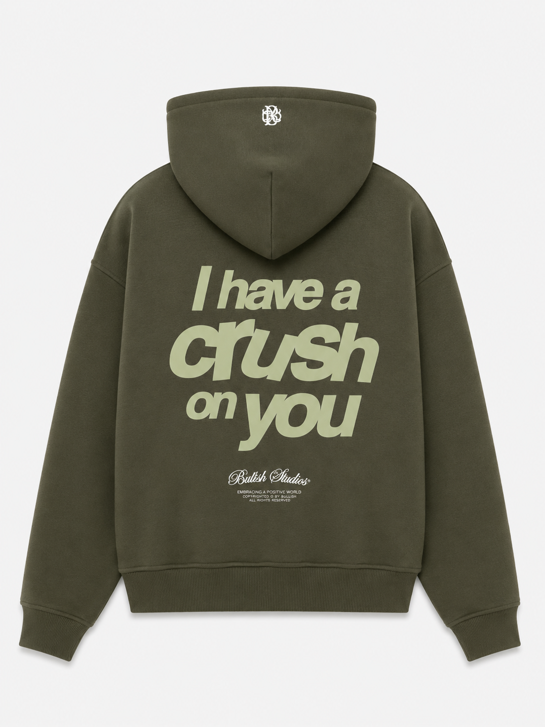 CRUSH ON U GREEN HOODIE