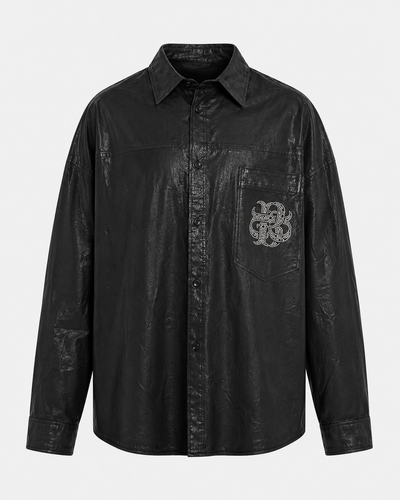 VARNISH WASH SHIRT BLACK
