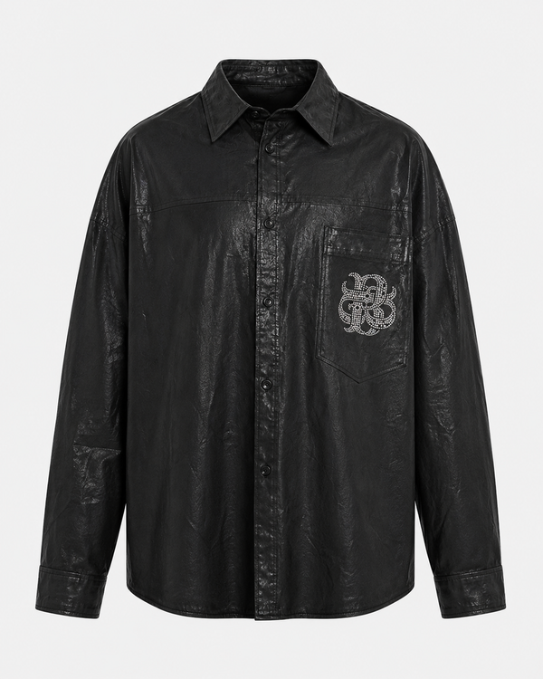 VARNISH WASH SHIRT BLACK