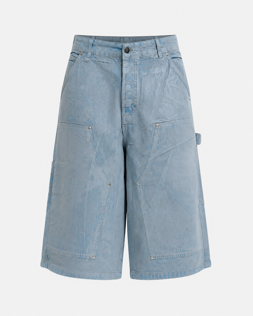 VARNISH WASH GREY DENIM JORTS