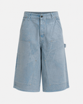VARNISH WASH GREY DENIM JORTS