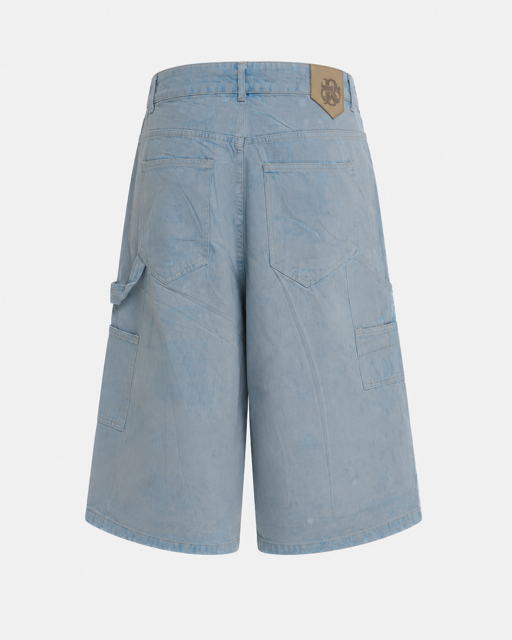 VARNISH WASH GREY DENIM JORTS