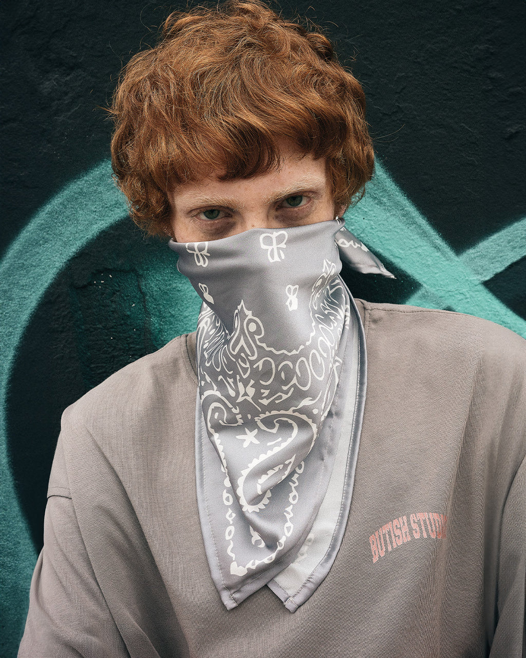 FOULARD PAISLEY GREY