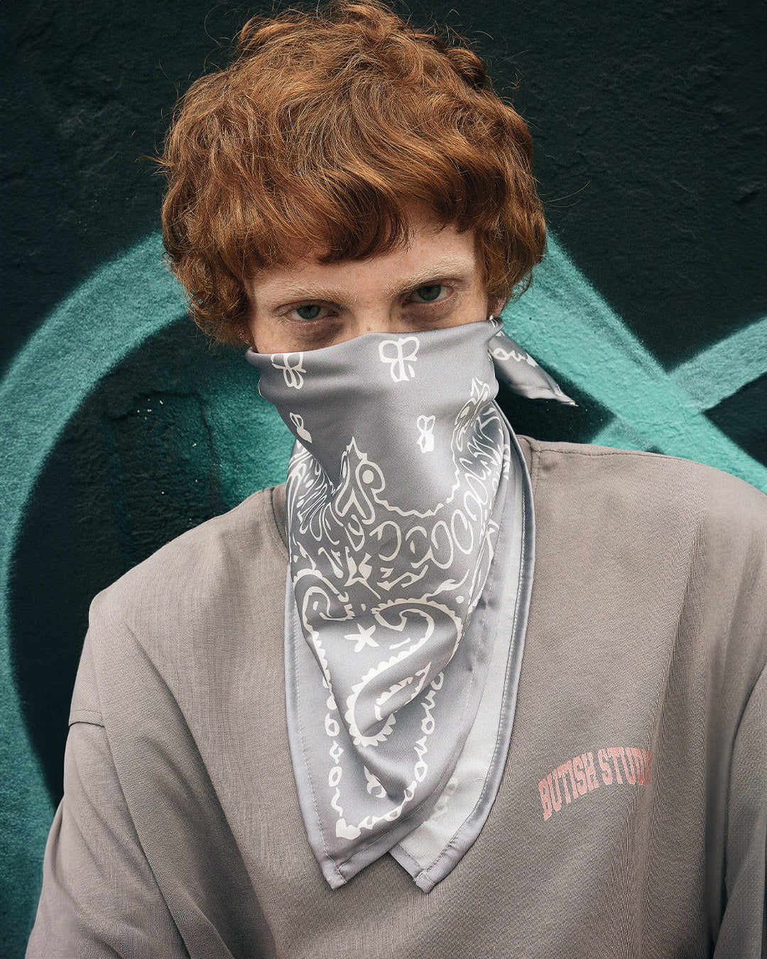 FOULARD PAISLEY GREY