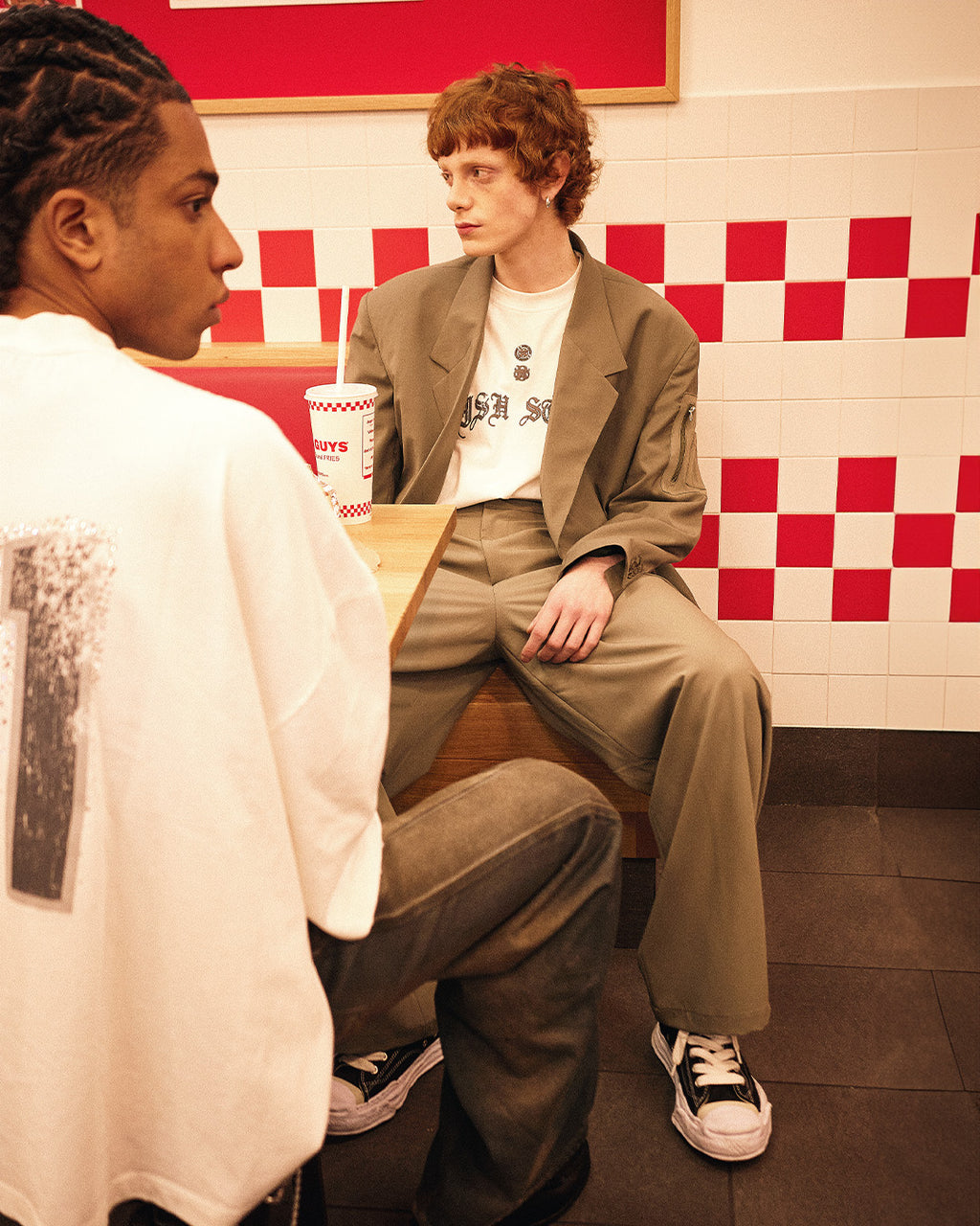 OFF RULES SUIT OLIVE