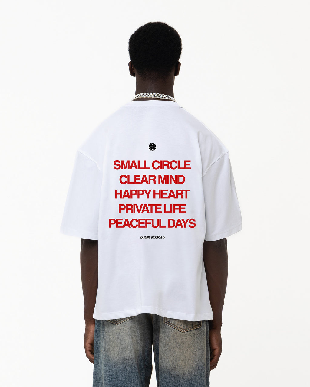 SMALL CIRCLE WHITE TEE