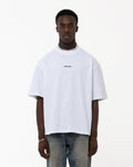 Butish T-shirt girocollo cotone bianca stampa maniche orlo