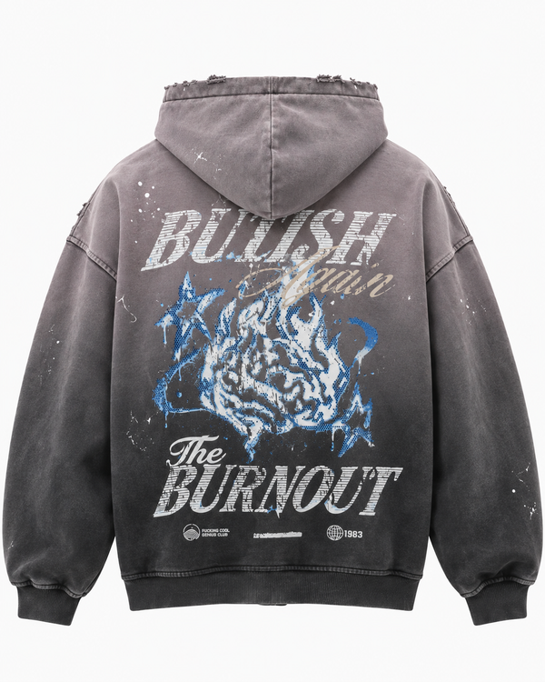 FIERY MIND HOODIE GREY