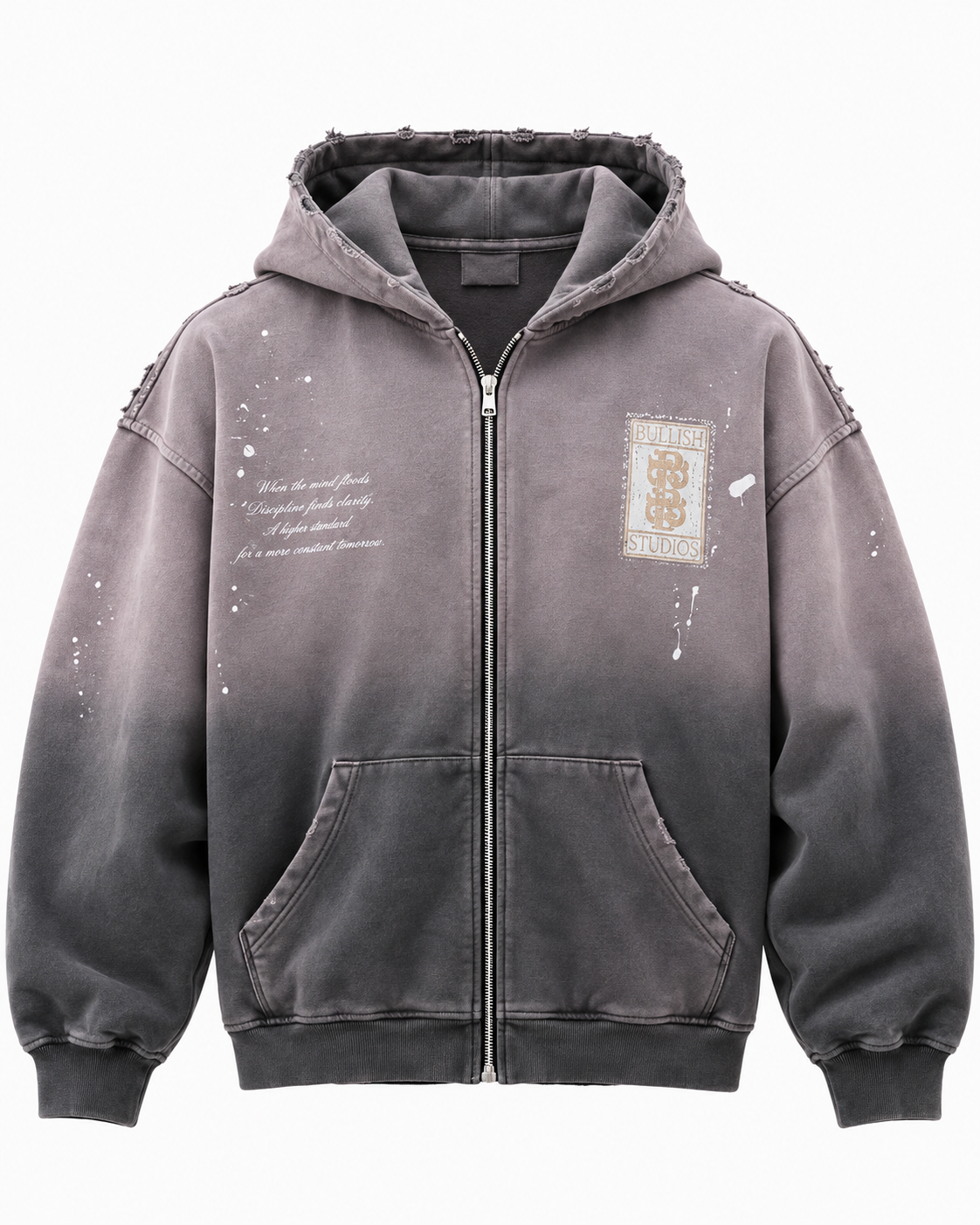 FIERY MIND HOODIE GREY