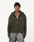 Butish felpa oversize cotone grigio scollo ricamo polsini